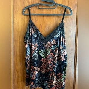 Molly Bracken Vintage Velvet Floral Cami
